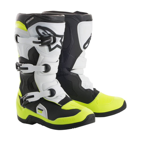 Alpinestars Tech 3S Youth Boots Black/ White/ Yellow Fluo