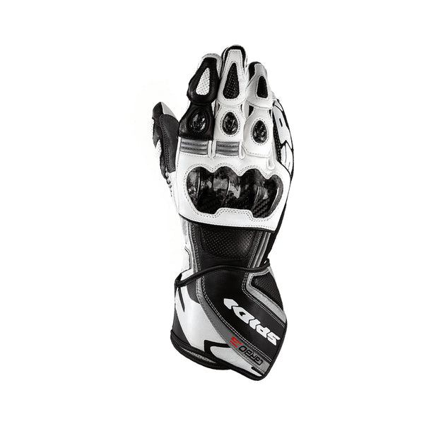 Spidi Carbo 3 Leather Gloves Black/White