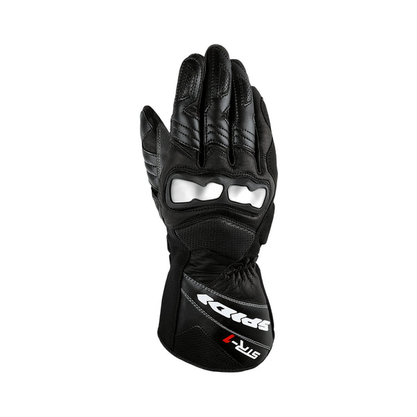 Spidi STR-1 Leather Gloves Black