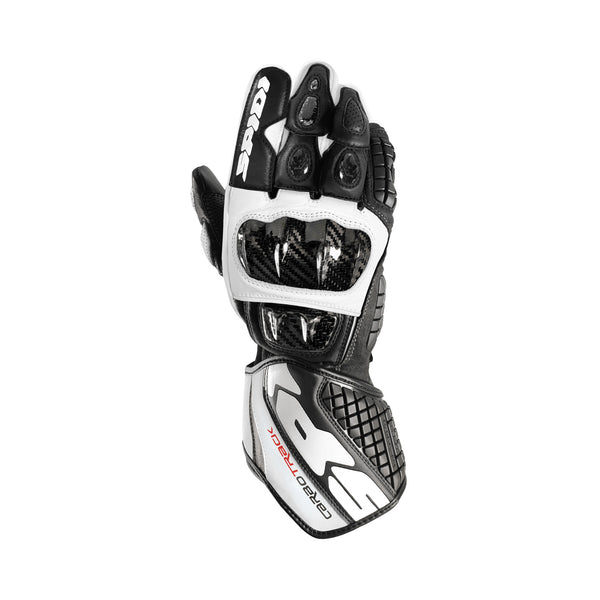 Spidi Carbo Track Leather Gloves Black/White