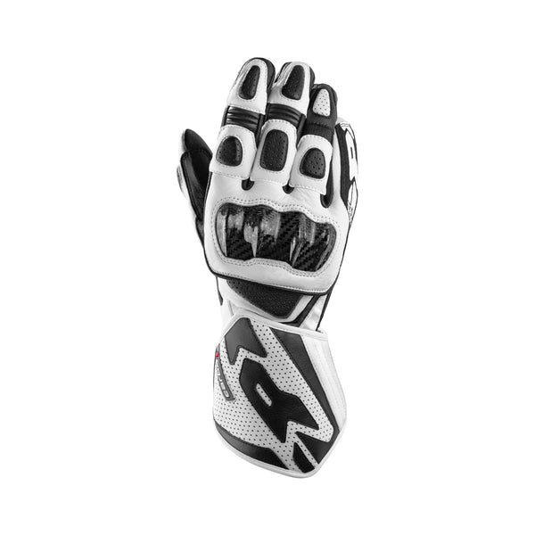 Spidi Carbo 1 Leather Gloves Black/White