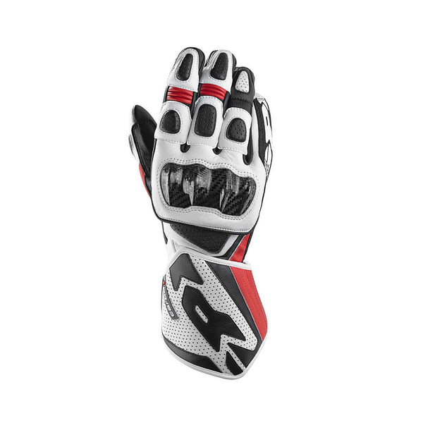 Spidi Carbo 1 Leather Gloves Black/Red/White