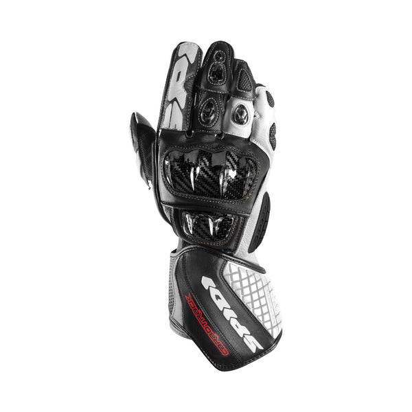 Spidi Carbo Track Evo Leather Gloves Black/White