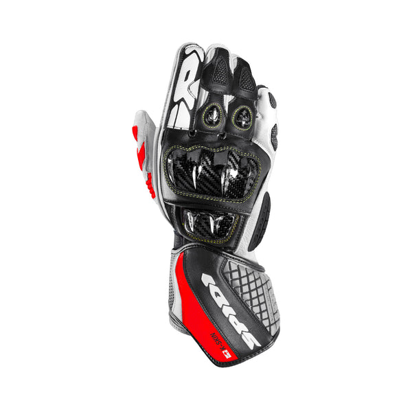 Spidi Carbo Kangaroo Leather Gloves Black/Red