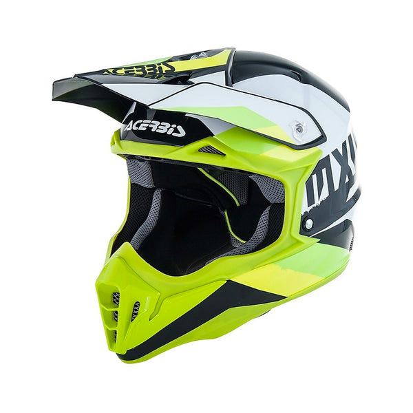 Acerbis Impact 3.0 Helmet White/Green Fluo
