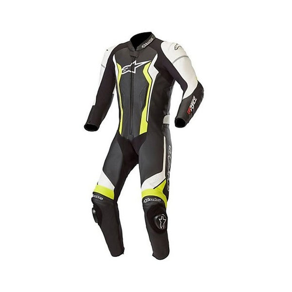 Alpinestars GP Force 1PC Leather Suit Black/White/Yellow Fluo