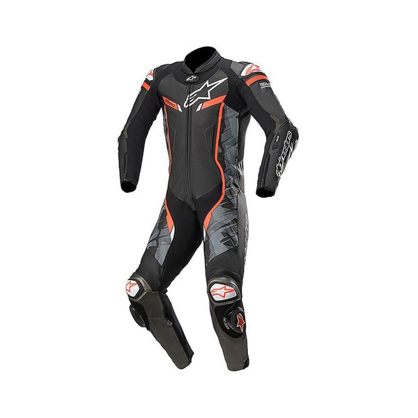 Alpinestars GP Pro V2 1PC Leather Suit Black/Camouflage/Red Fluo