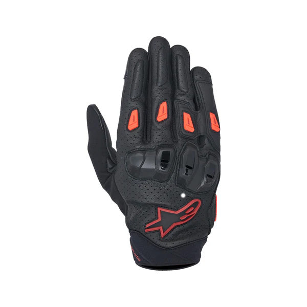 Alpinestars SP X 7 Leather Gloves Black/Dark Red/Red Fluo
