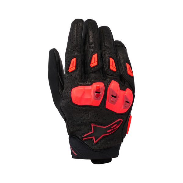 Alpinestars SP X 7 Leather Gloves Black/Dark Red/Red Fluo