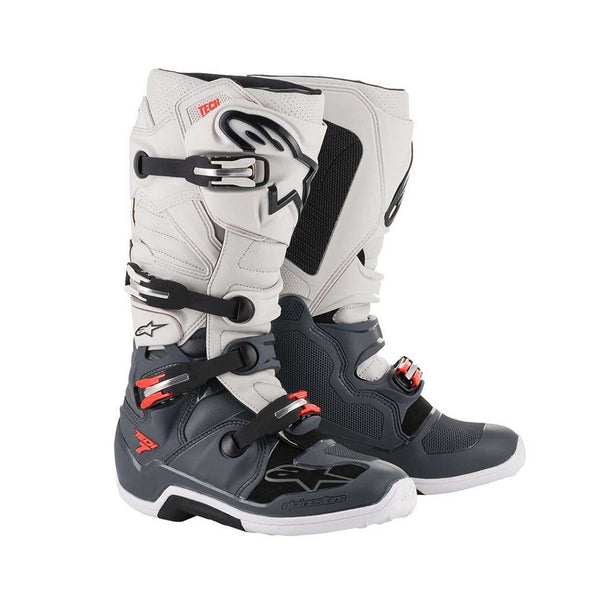 Alpinestars Tech 7 Boots Dark Grey/Light Grey/Red