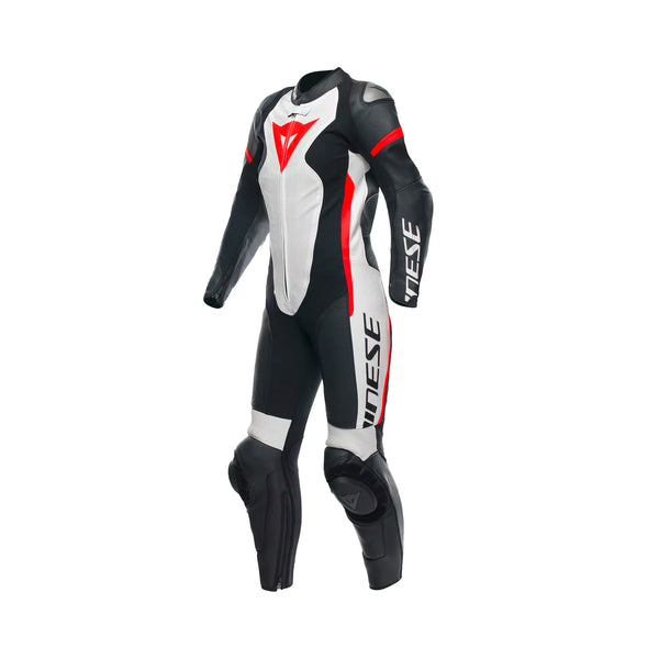 Dainese Grobnik Lady Leather 1pc Suit Perforated Black/ White/ Fluo-Red