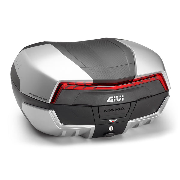 Givi V58N Maxia 5 nera con catadiottro rosso e quattro cover verniciate in color alluminio