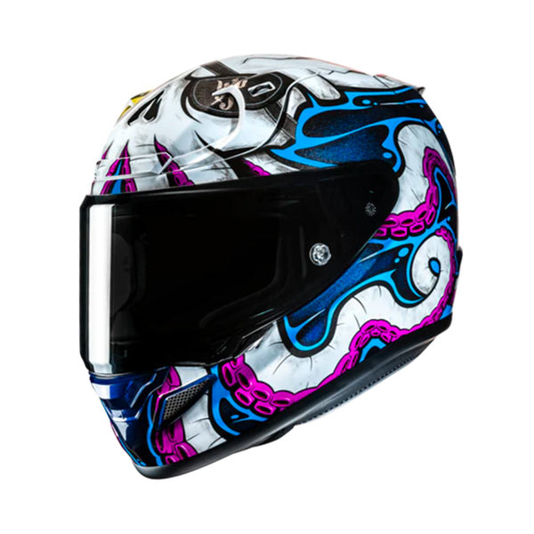 HJC Rpha12 Helmet Kraken MC28 White/Pink/Blue Gloss