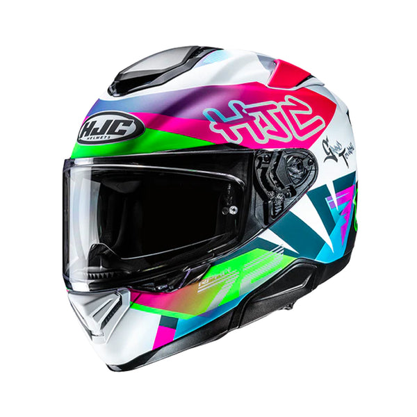 HJC Rpha72 Helmet Goldy MC84SF White/Pink/Green Matt