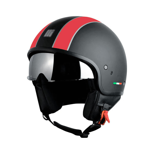 Motocubo Spider Helmet Black/Red Matt