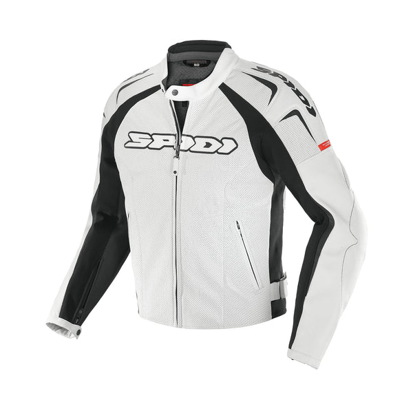 Spidi Track Wind Leather Jacket White