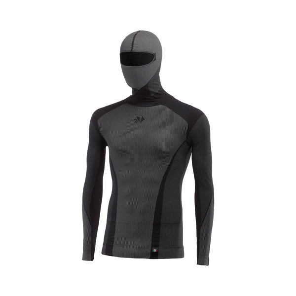 SIXS T-shirt Manica Lunga con Sottocasco Integrato Black Carbon