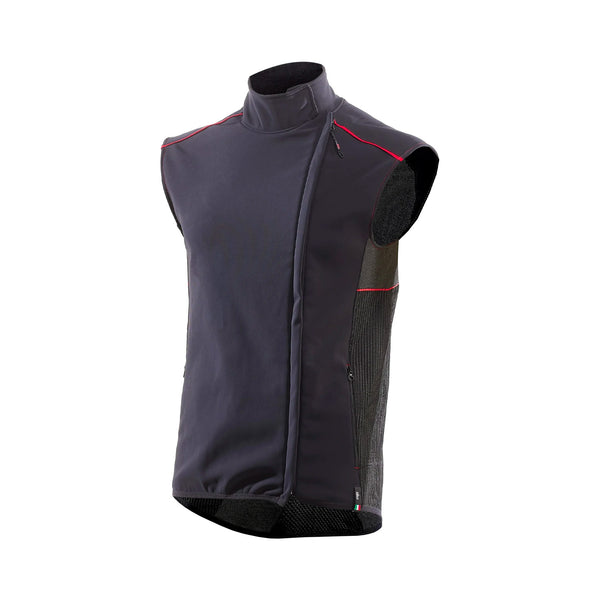 SIXS Gilet Secondo Strato Antivento Black/Red