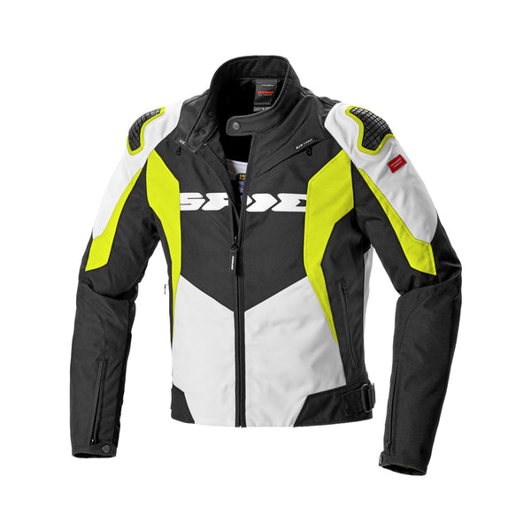 Spidi Sport Warrior Jacket Black/White/Yellow Fluo