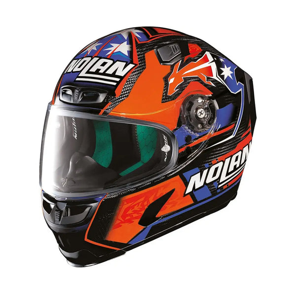 X-Lite X-803 Carbon Replica Stoner Helmet Black/Orange/Blue