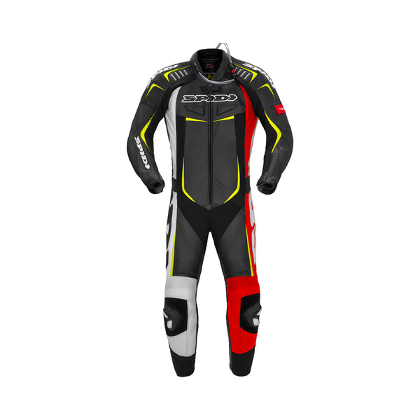 Spidi Track Wind Pro Suit Black/White/Red/Yellow Fluo