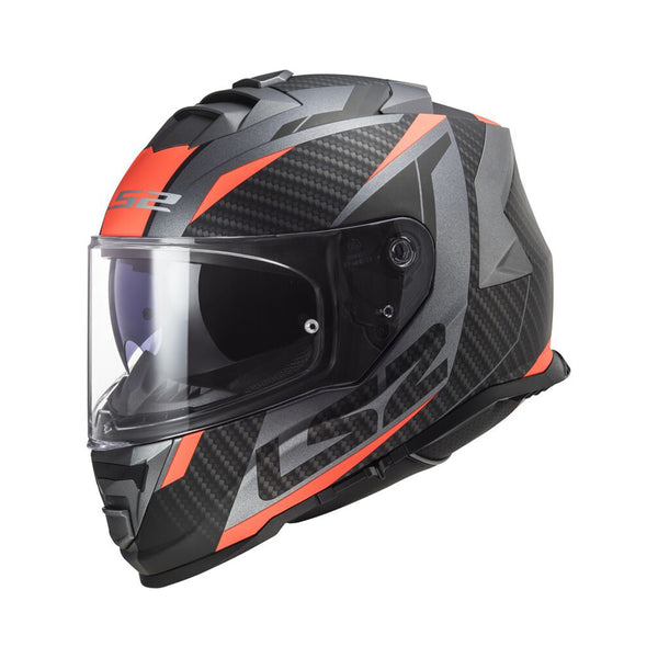 LS2 Storm II Helmet Racer Titanium/ Orange Matt