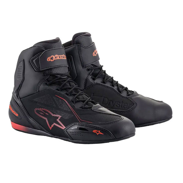 Alpinestars Faster-3 Drystar Shoes Black/Red Fluo