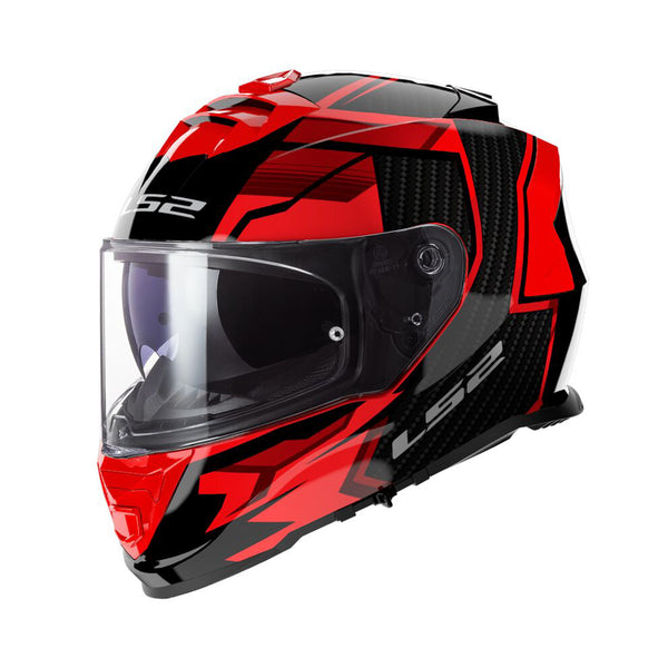 LS2 Storm II Helmet Tracker Black/ Red Gloss