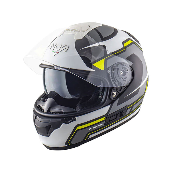Nos NS-7F Helmet Alias White/Yellow/Grey Matt