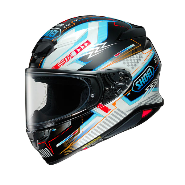 Shoei NXR2 Helmet Arcane TC-10 Black/White/Blue/Red Gloss