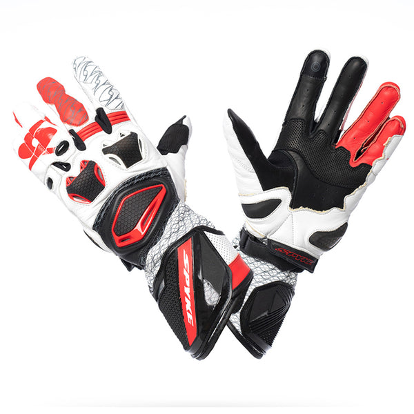 Spyke Tech Pro Gloves Black/ White/ Fluo Red