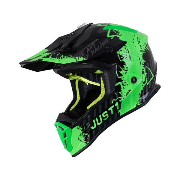 Just1 J38 Mask Fluo Green Titanium Black