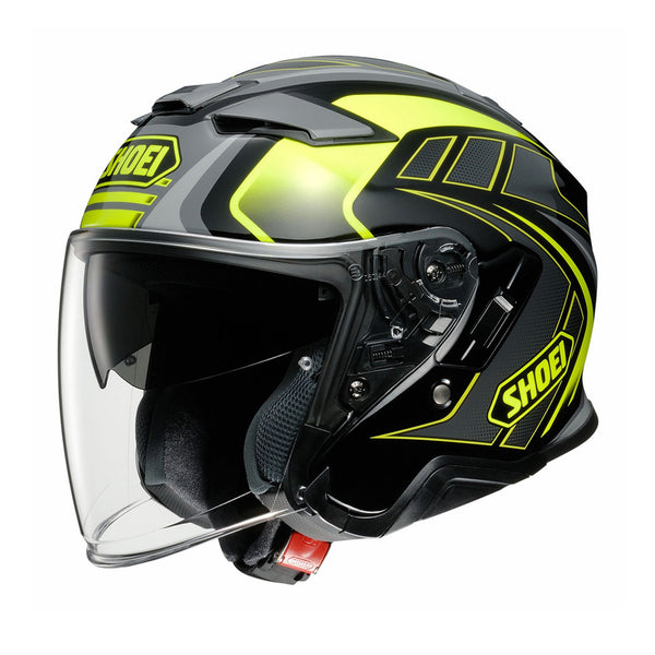 Shoei J-Cruise 2 Helmet Aglero TC-3 Black/Grey/Yellow Fluo Gloss