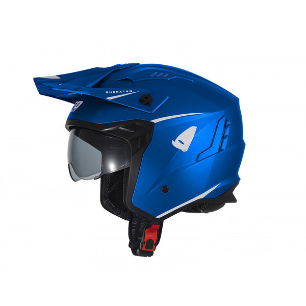 UFO Sheratan Cross Jet Helmet Blue Matt