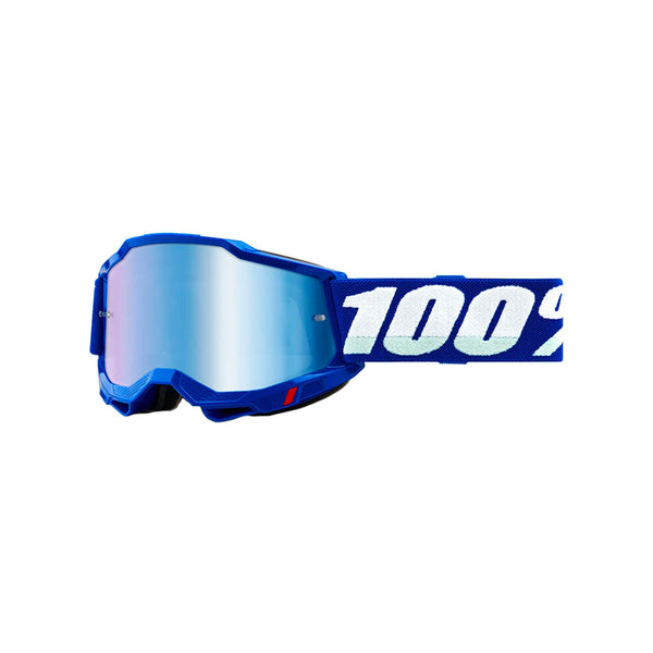 100% Maschera da cross Accuri 2 Blue lente a specchio Blu