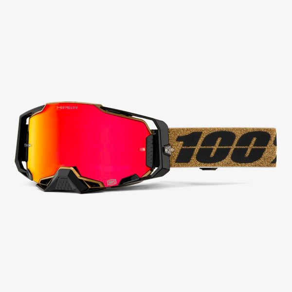 100% Maschera da cross Armega Glory Lente Hiper a Specchio Rossa