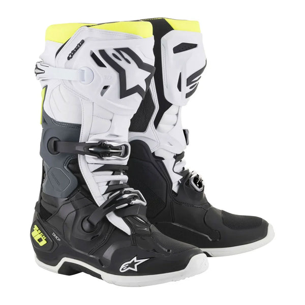 Alpinestars Tech 10 Boots Black/ White/ Yellow Fluo