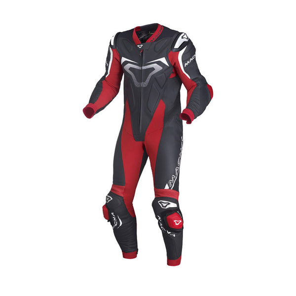 Macna Voltage 1 Piece Leather Suit Black/Red/White