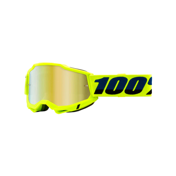 100% Maschera da cross Accuri 2 Yellow lente a specchio Oro