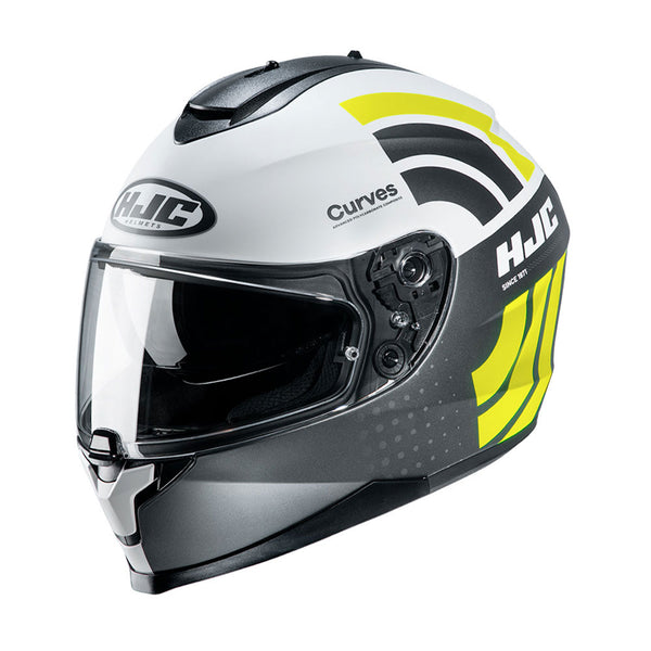 HJC C70 Helmet Curve MC3HSF Grey/White/Yellow Fluo Matt