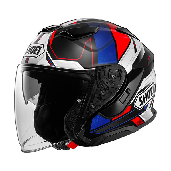 Shoei J-Cruise 3 Helmet Whizzy TC-10 Black/White/Red/Blue Gloss