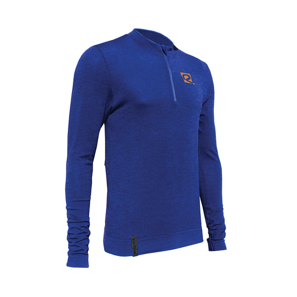Riday Maglia Manica Lunga Zip Termica Wooltech Blue Navy