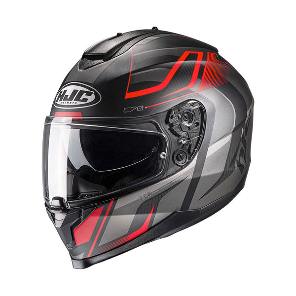 HJC C70 Helmet Lantic MC1SF Black/Red Matt