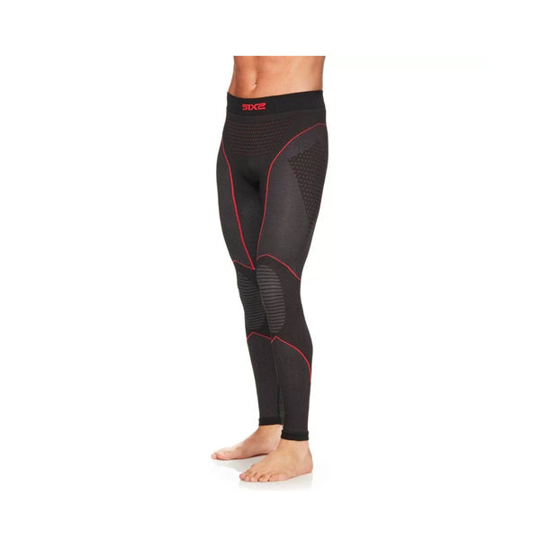 SIXS Leggings Lungo Termico Blazefit Black/Red